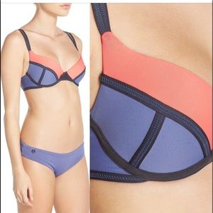 Maaji Colorblock Reversible Bikini Top & Bottom, Pink Purple Blue, Periwinkle